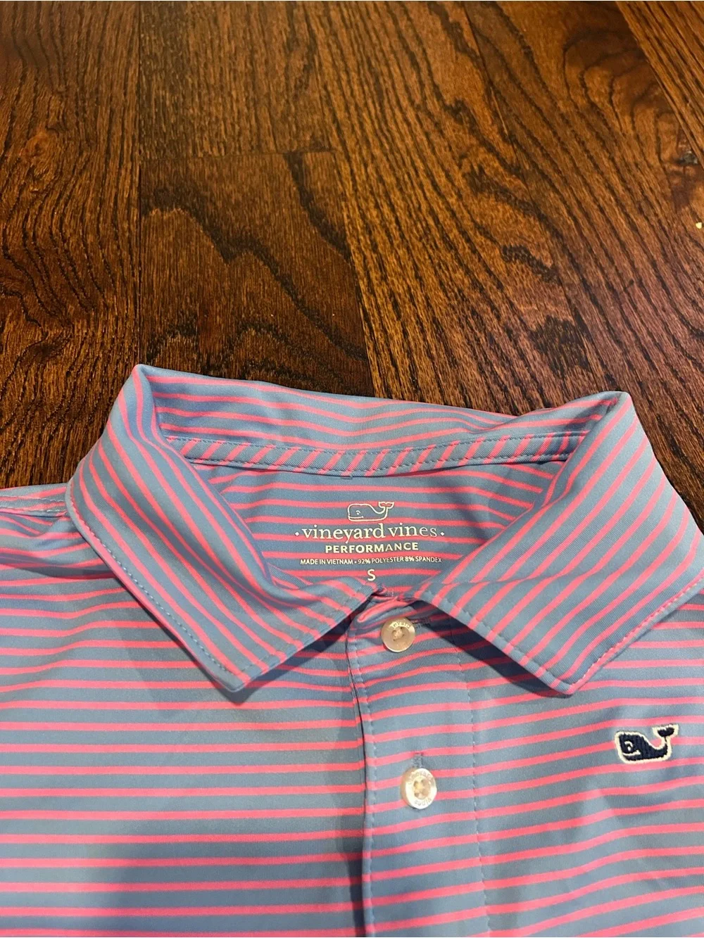 Vineyard Vines Pink & Light Blue Thin-Striped Polo - Picture 2 of 2